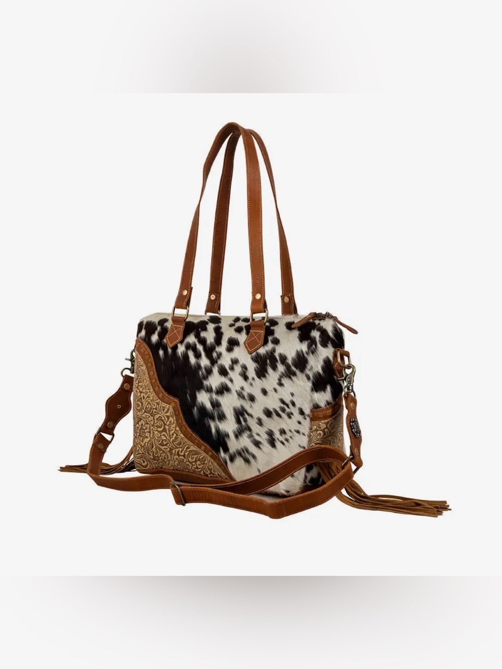 Laredo Hand-tooled Leather Concealed Carry Tote Bag